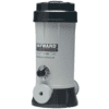 A Hayward CL220ABG Off-line Above-Ground Pool Automatic Chemical Feeder with a black handle.